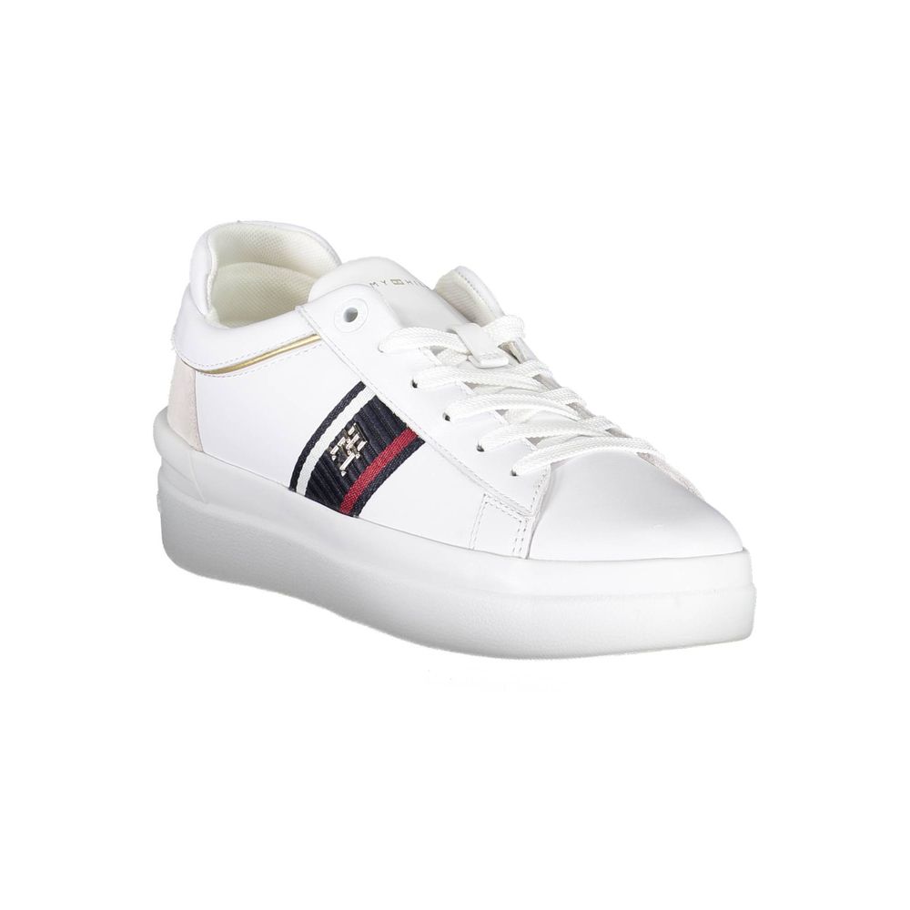 White Polyester Sneaker