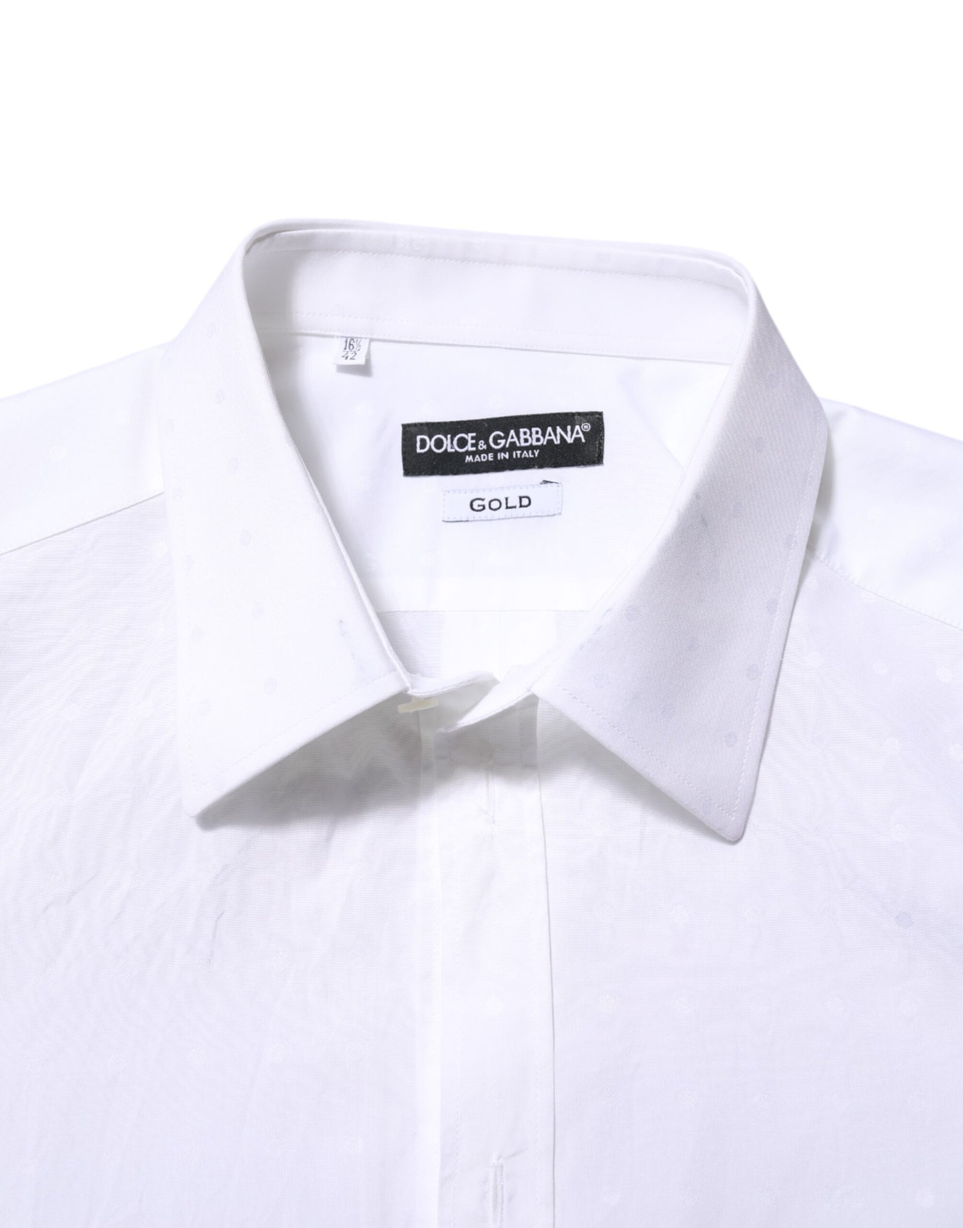 White Cotton GOLD Dress Formal Shirt
