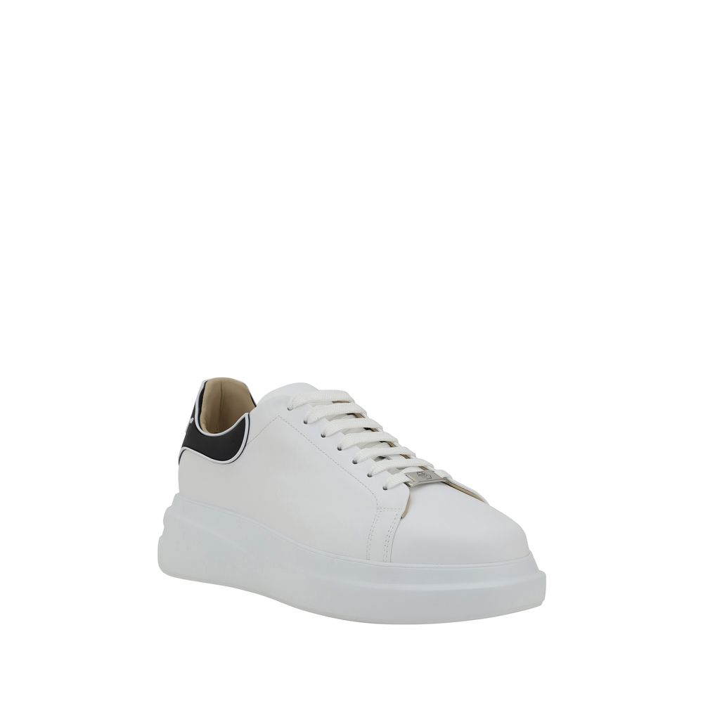 White Rubber Low Top Sneakers