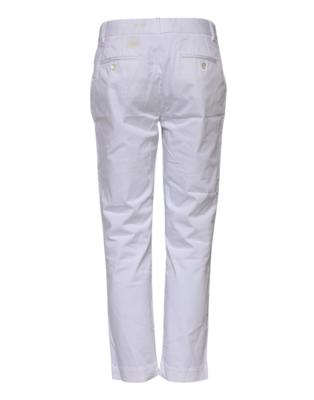 White Cotton Stretch Mid Waist Jeans