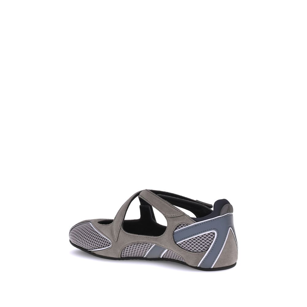 Gray Polyethylene Ballet Flats