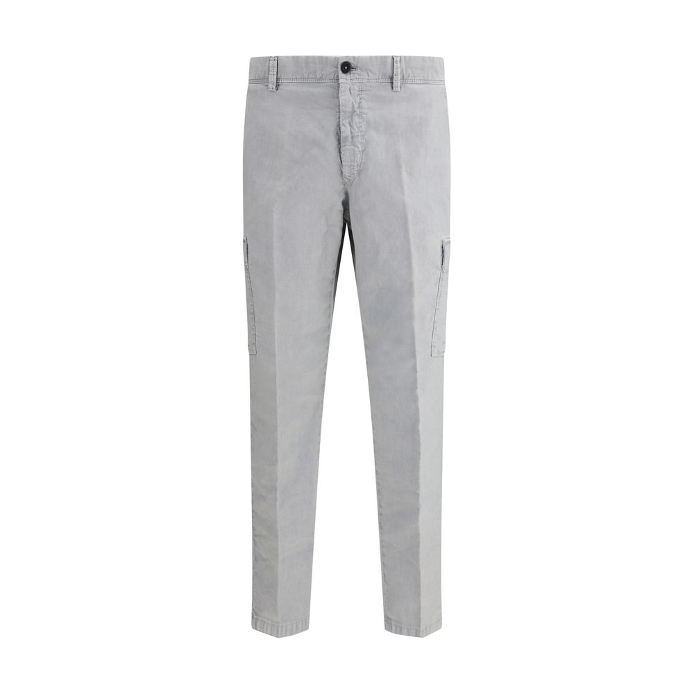 Gray Cotton Cargo Pants
