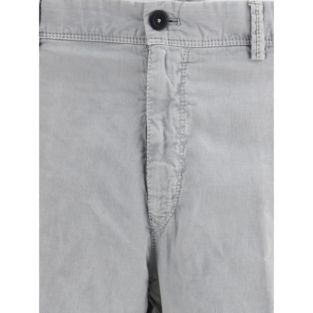 Gray Cotton Cargo Pants