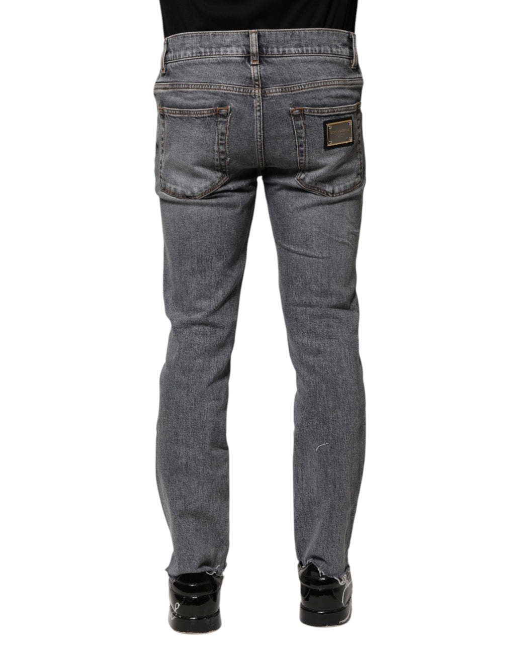 Gray Cotton Skinny Men Denim Trouser Jeans