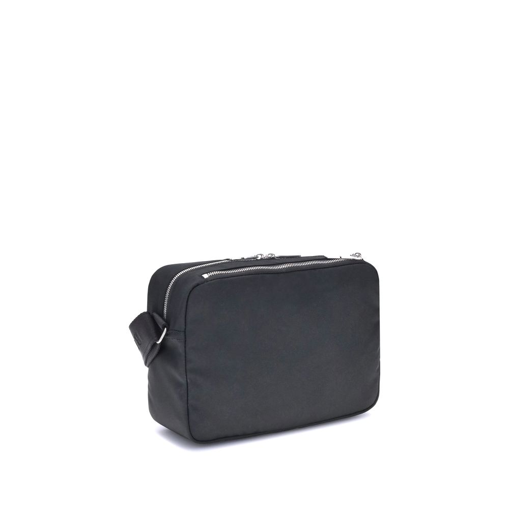 Black Polyester Shoulder Bag