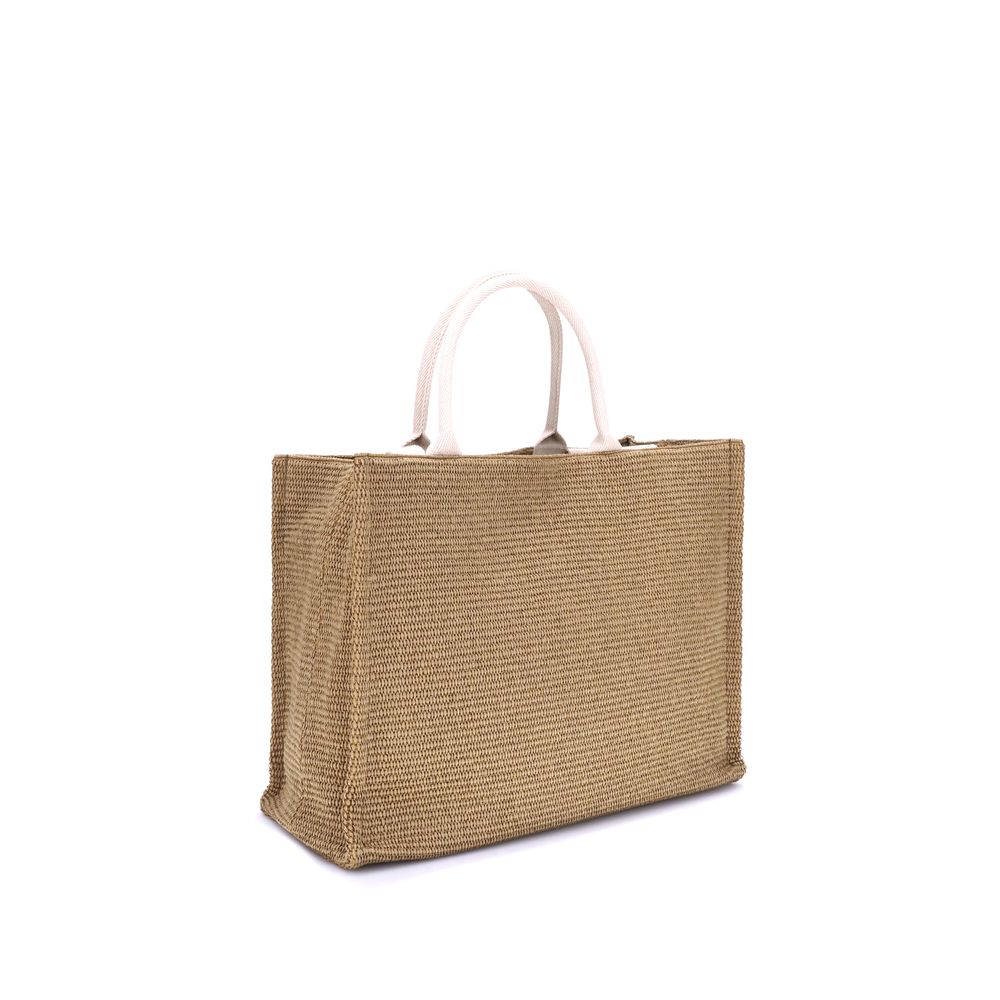 Beige Polyamide Shoulder Bag
