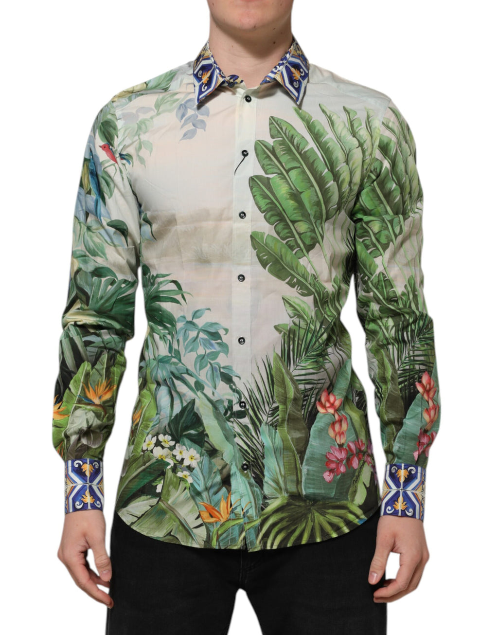 Multicolor Jungle Print GOLD Formal Shirt