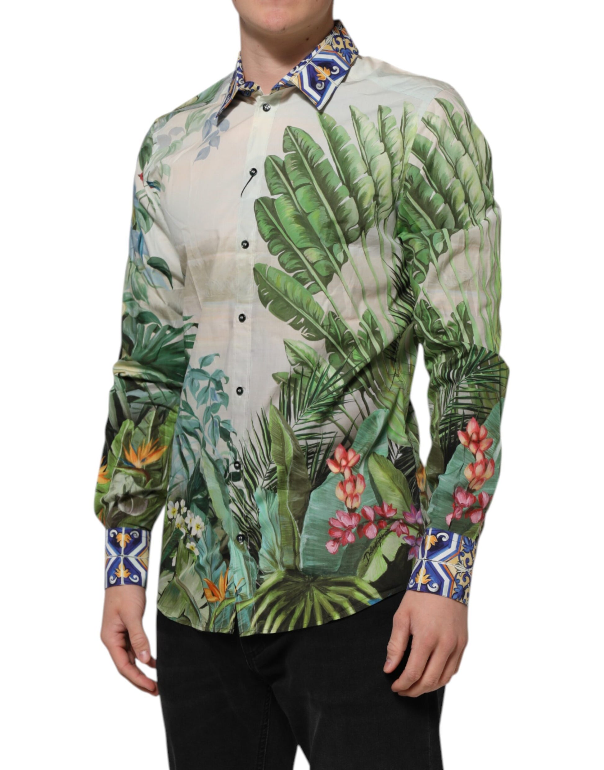 Multicolor Jungle Print GOLD Formal Shirt