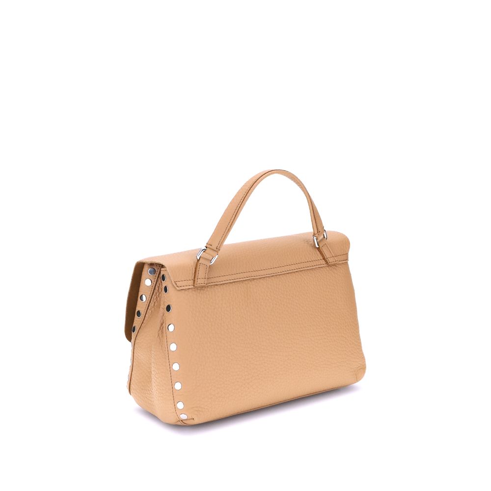 Beige Calf Leather Bos Taurus Handbag