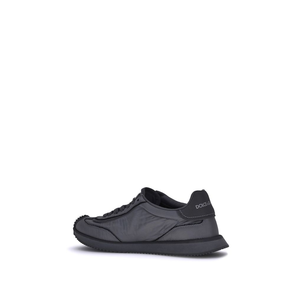 Black Fabric Low Top Sneakers