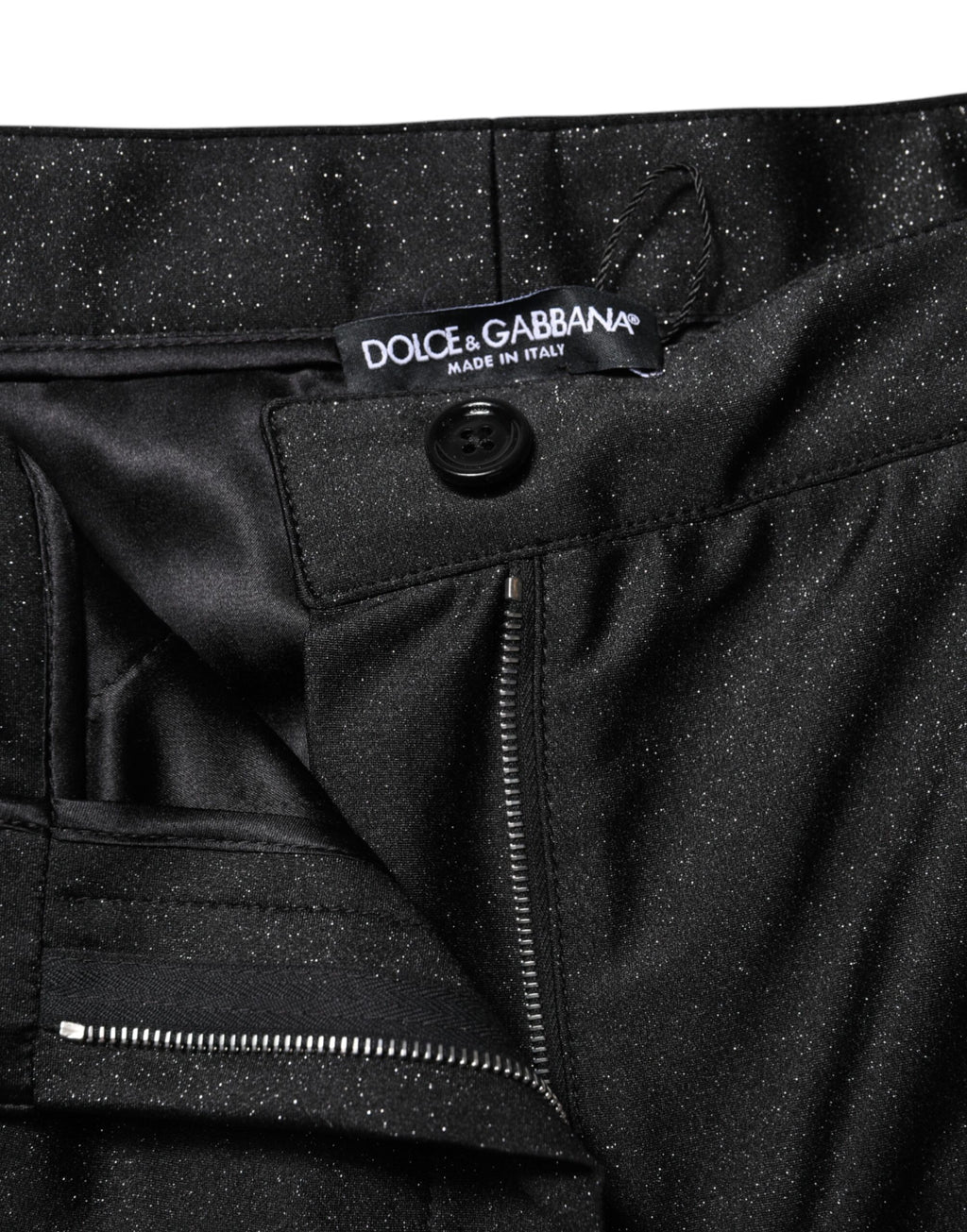 Black Viscose High Waisted Hot Pants Shorts