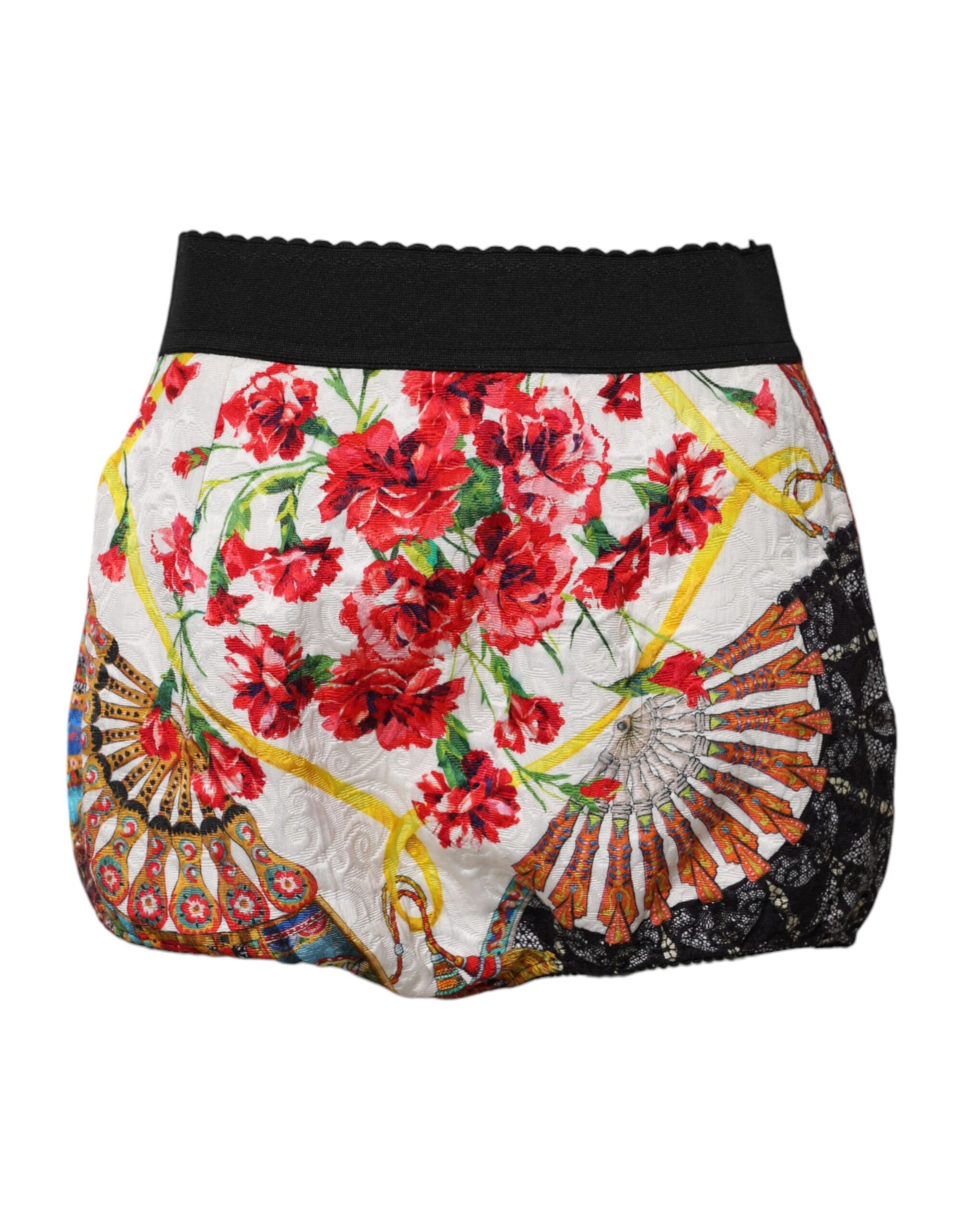 Multicolor Floral High Waist Hot Pants Shorts