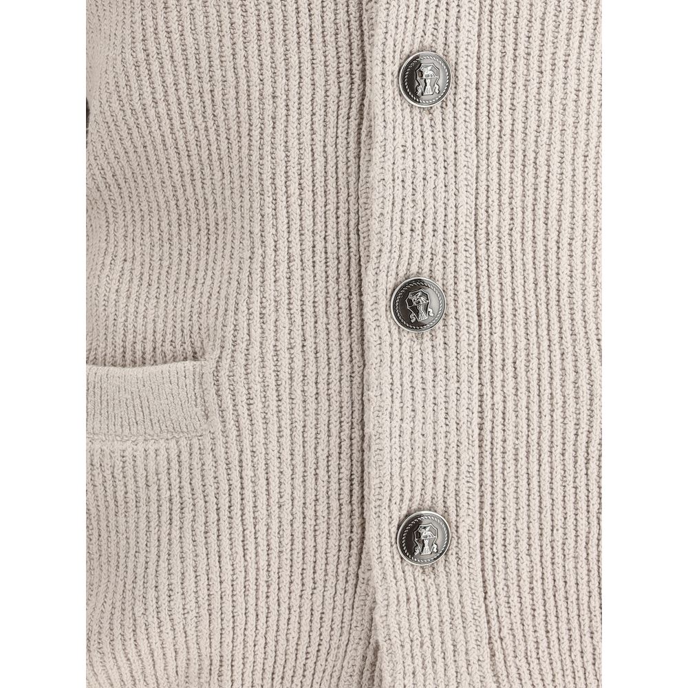 Beige Cotton Cardigan