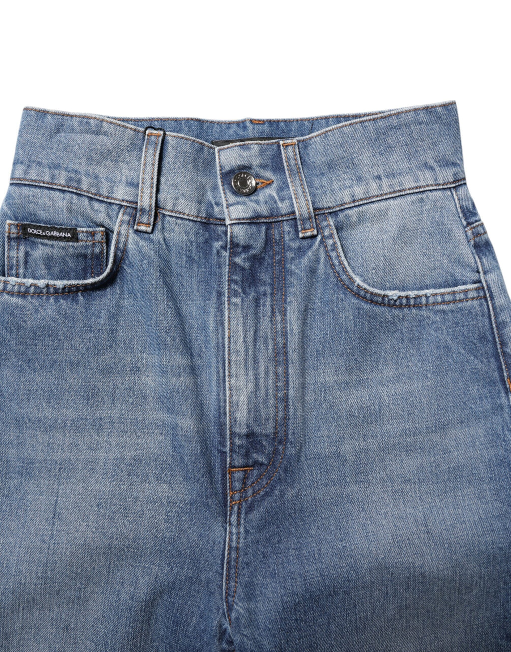 Blue Washed Skinny High Waist Denim Jeans