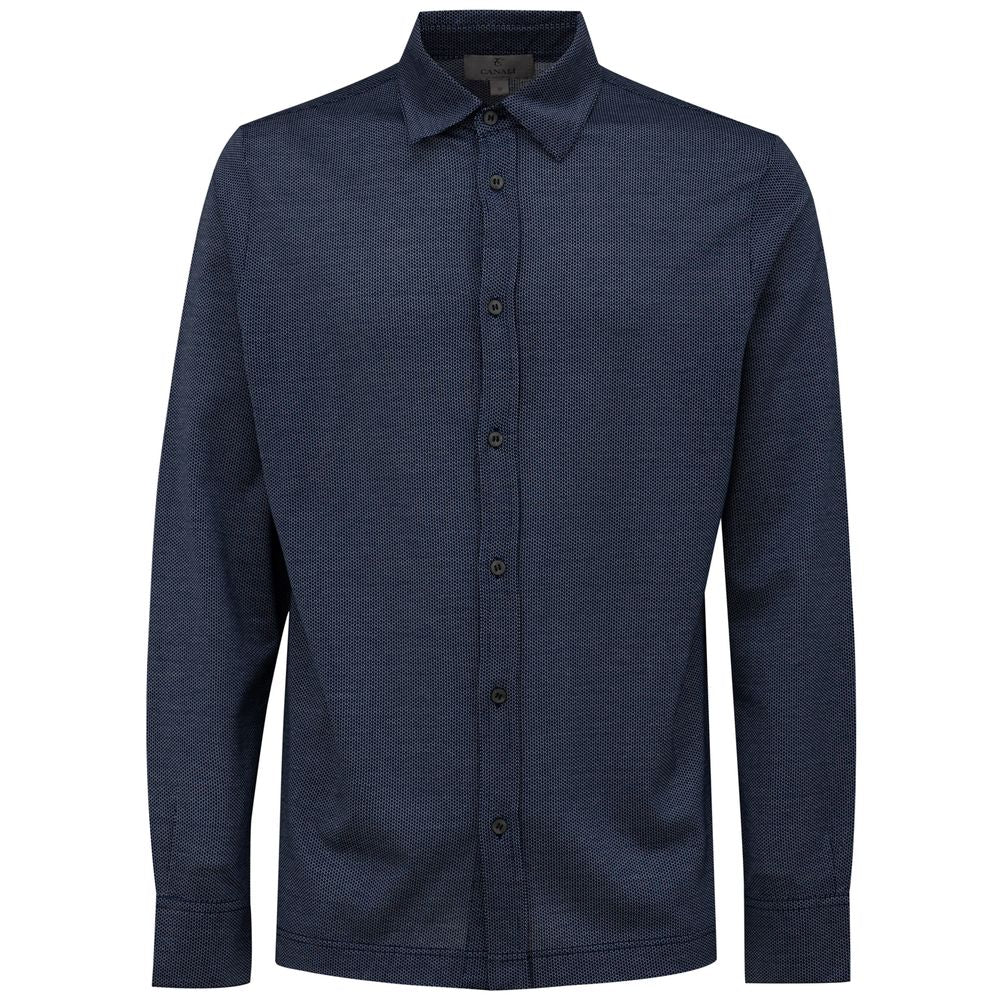 Blue Cotton Dress Shirt