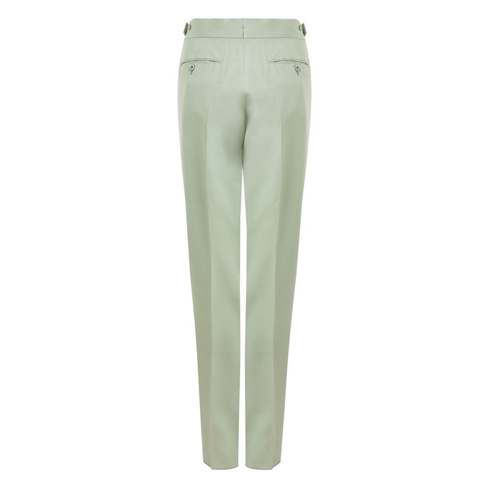 Green Viscose Chino Pants