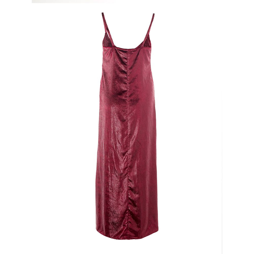 Bordeaux Polyester Cocktail Dress