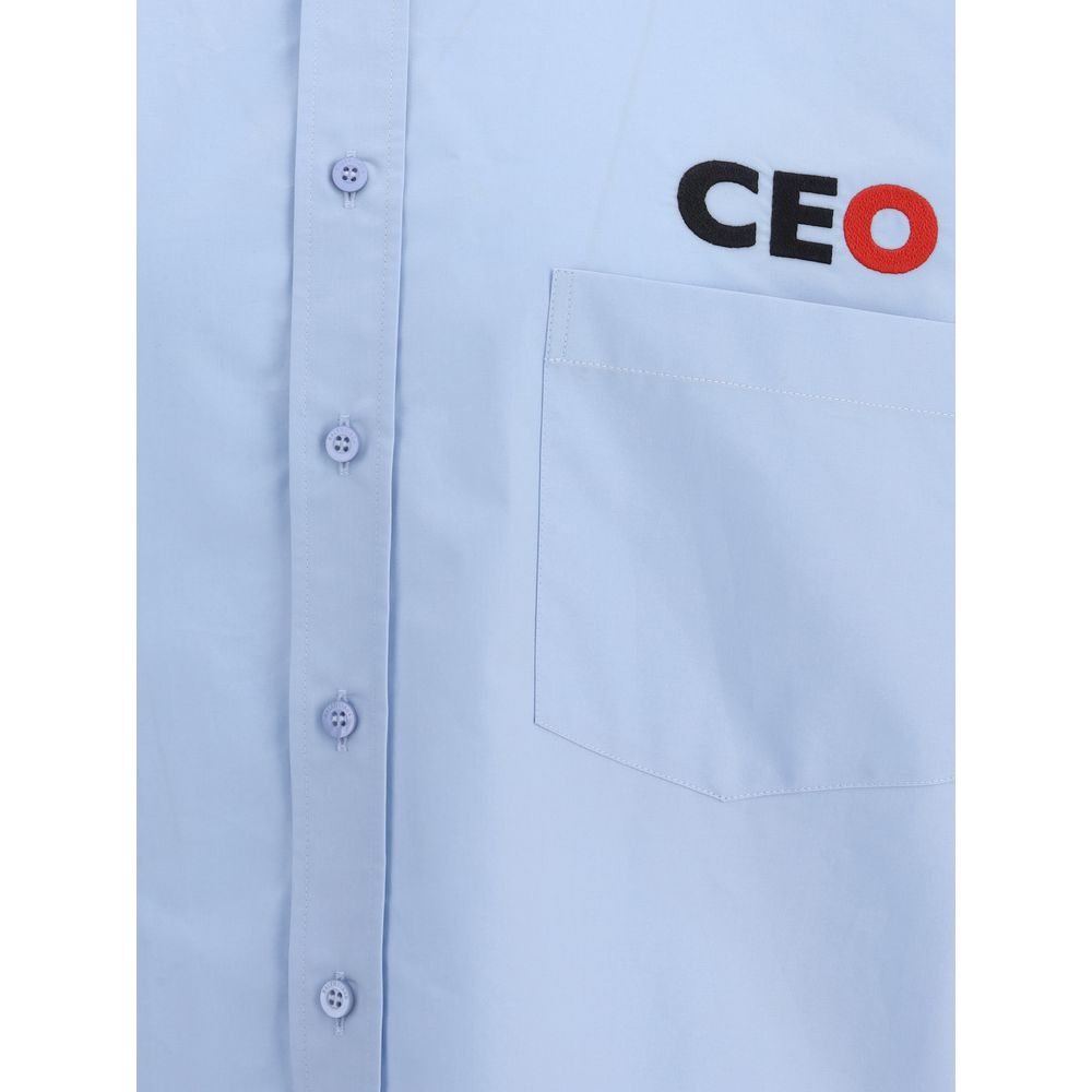 Light Blue Cotton Shortsleeve Shirt