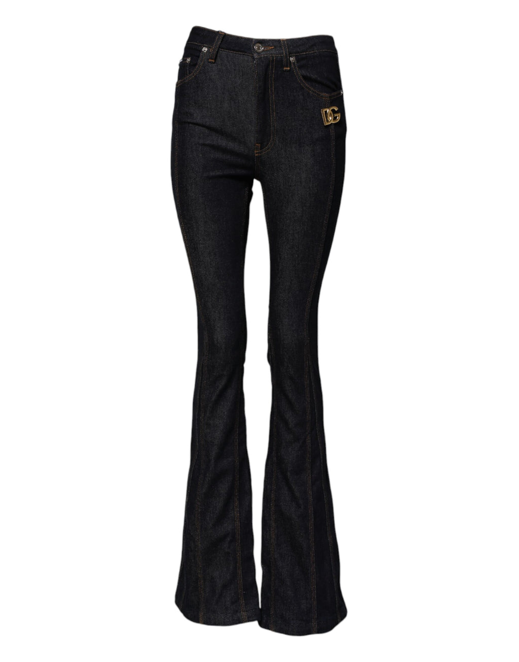 Black Cotton Mid Waist Bootcut Denim Jeans