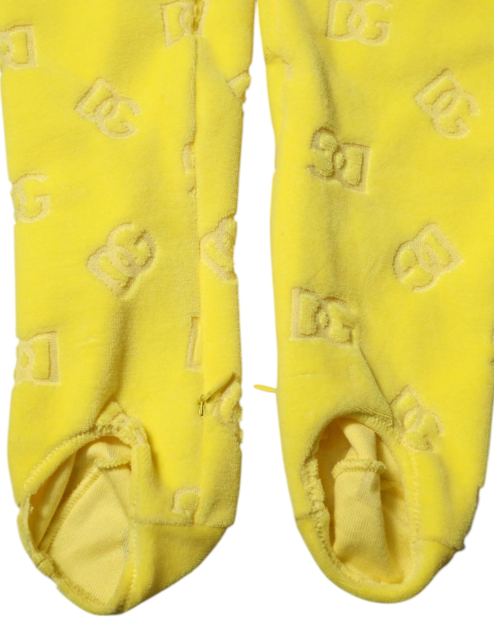 Yellow Logo Slim Fit Leggings Pants