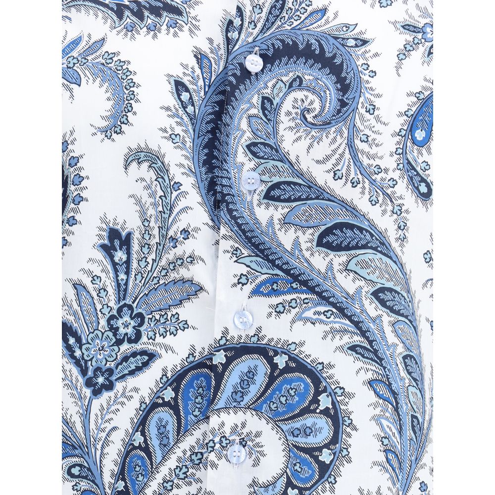 Blue Cotton Pattern Shirt