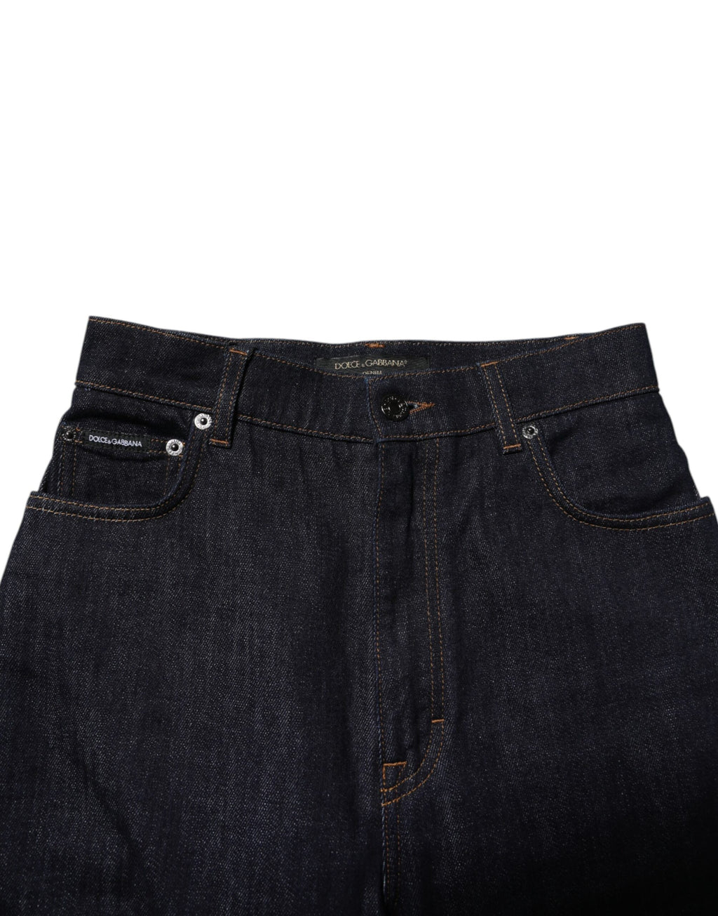 Blue Cotton High Waisted Flared Denim Jeans