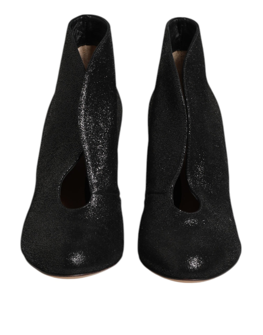 Metallic Black Pump Stiletto Heels Shoes