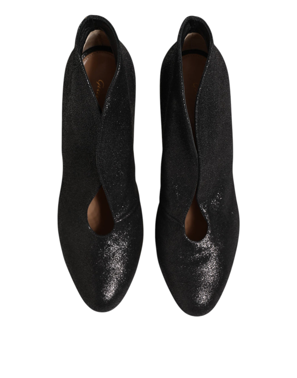 Metallic Black Pump Stiletto Heels Shoes