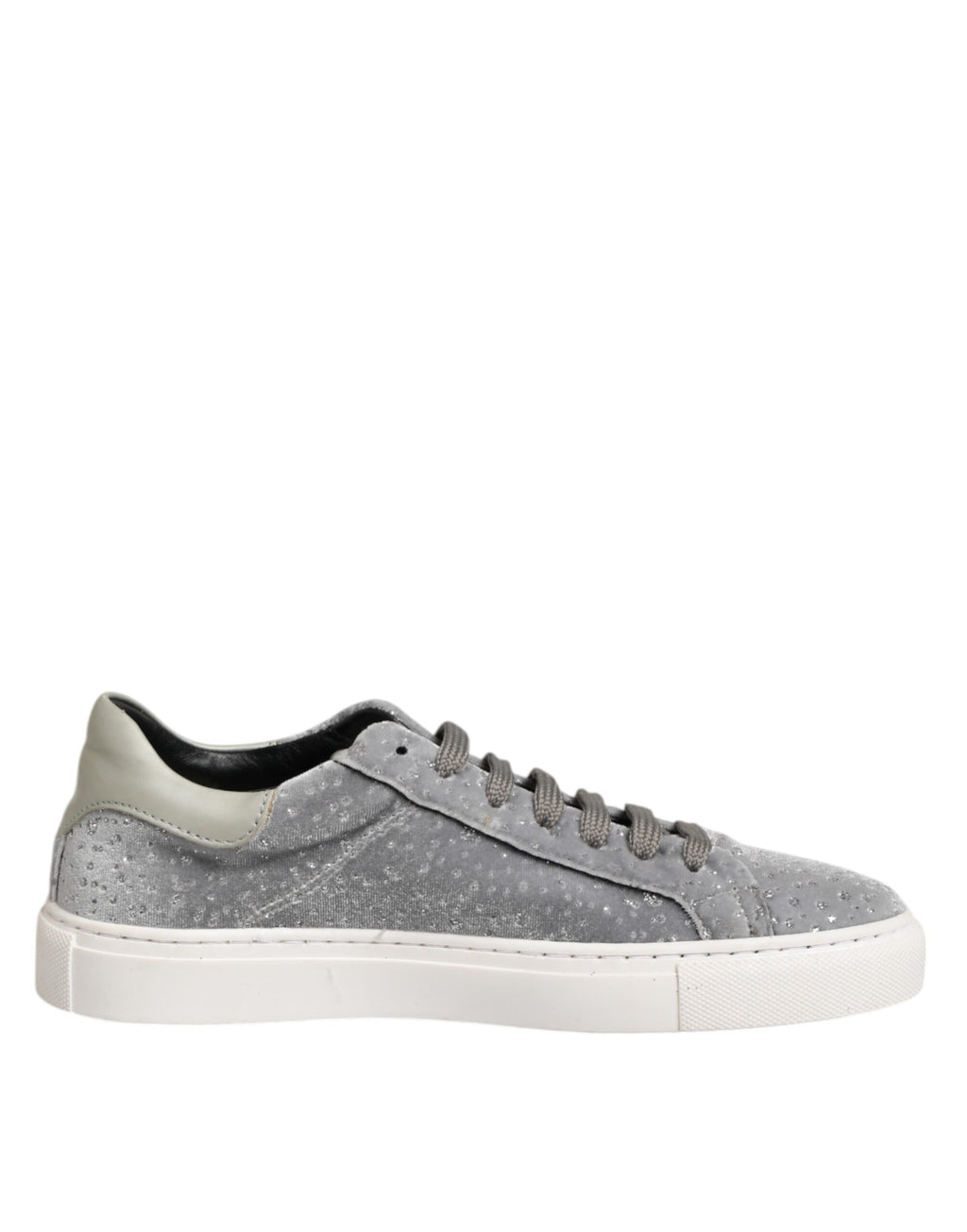 Gray Suede Low Top Lace Up Sneakers Shoes