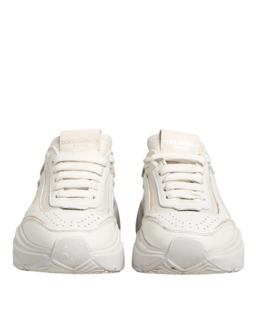 White DAYMASTER Calf Leather Sneakers Shoes