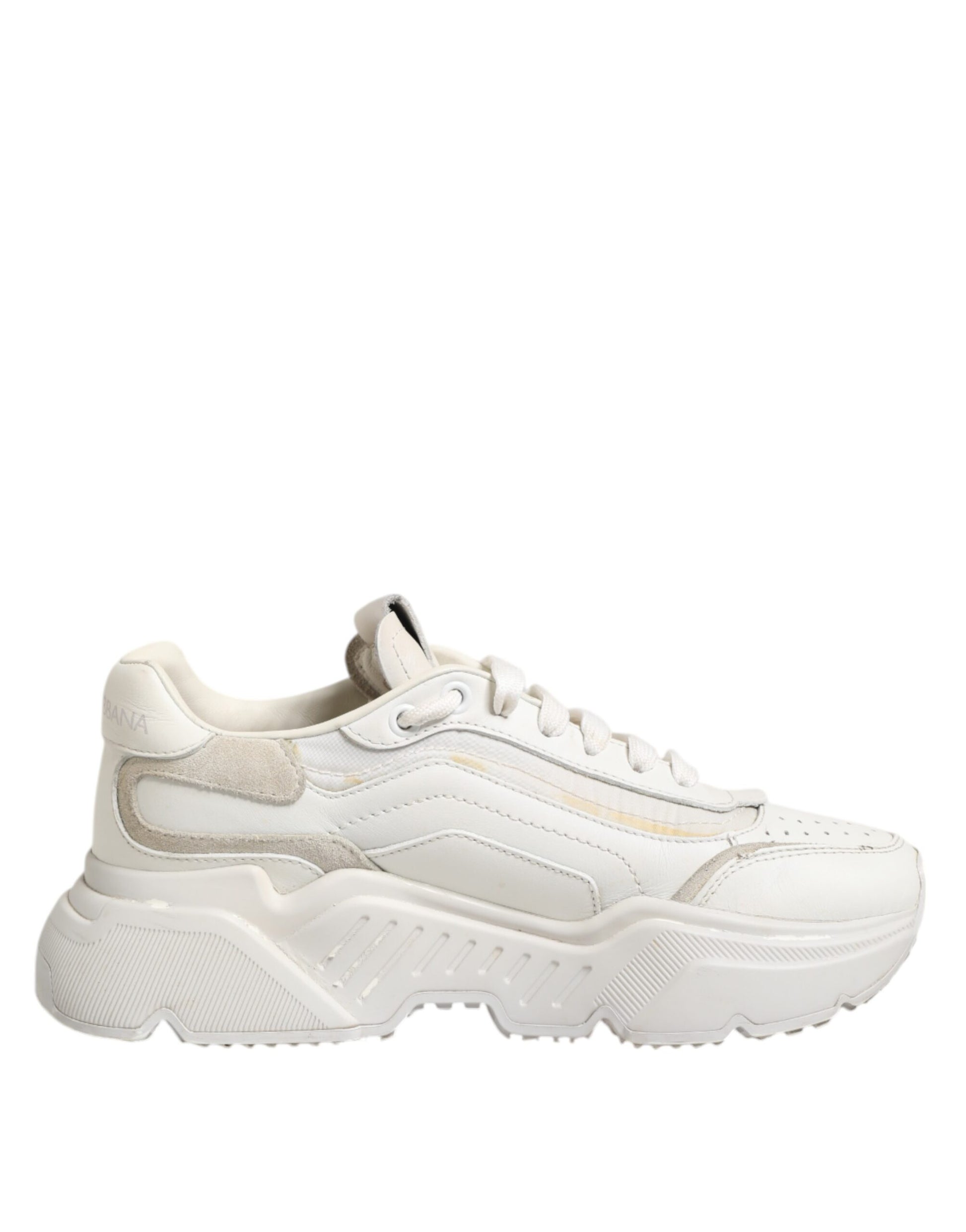 White DAYMASTER Calf Leather Sneakers Shoes