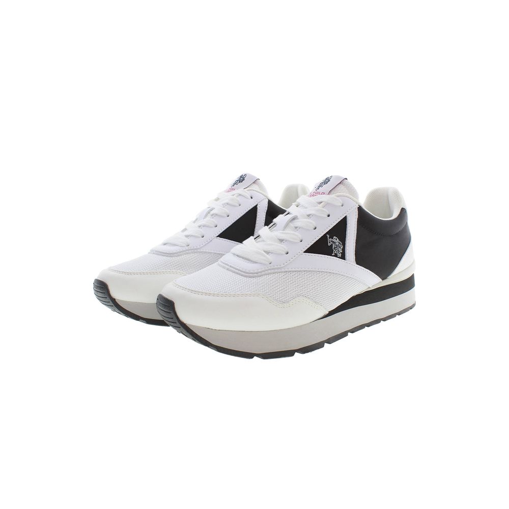 White Polyester Sneaker