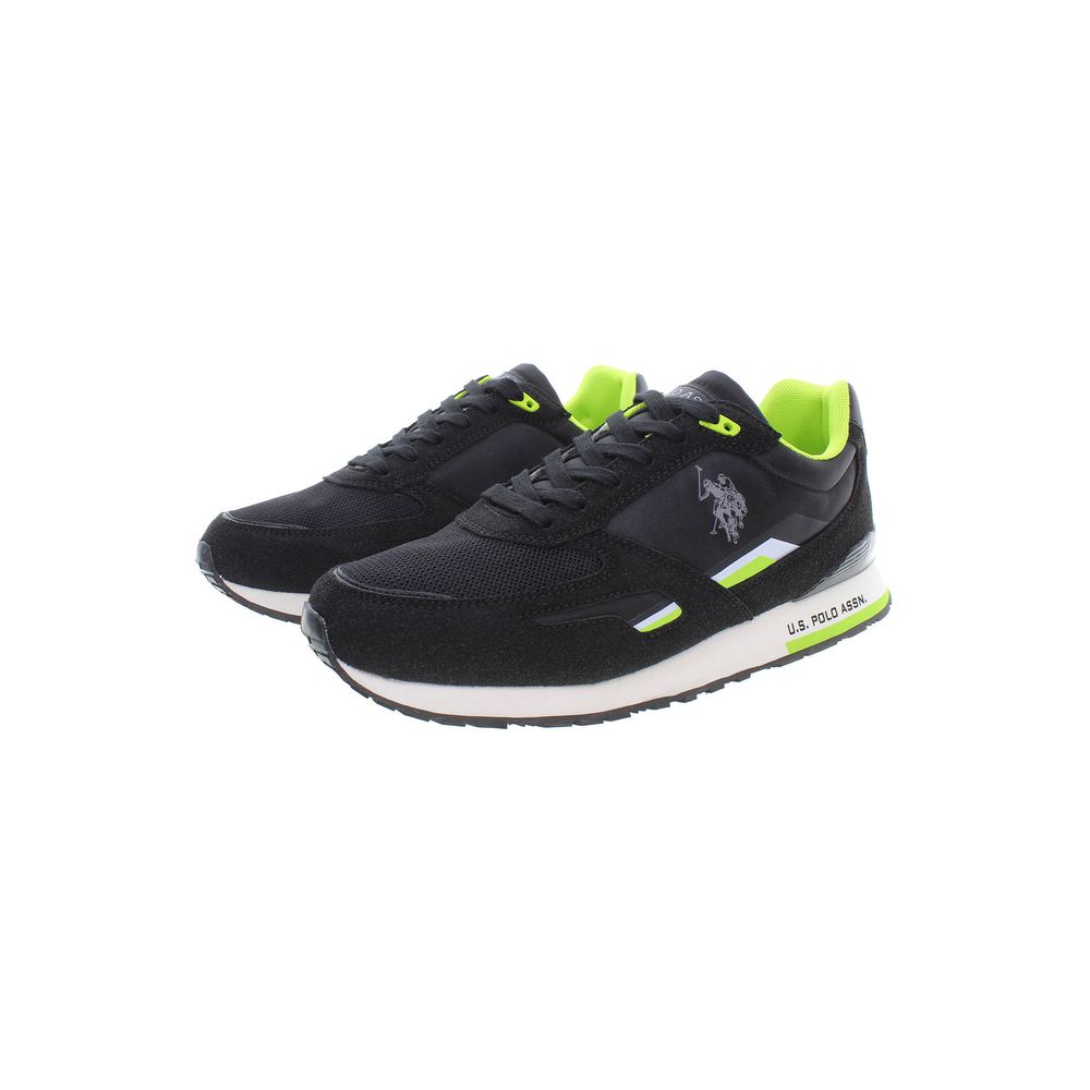 Black Polyester Sneaker