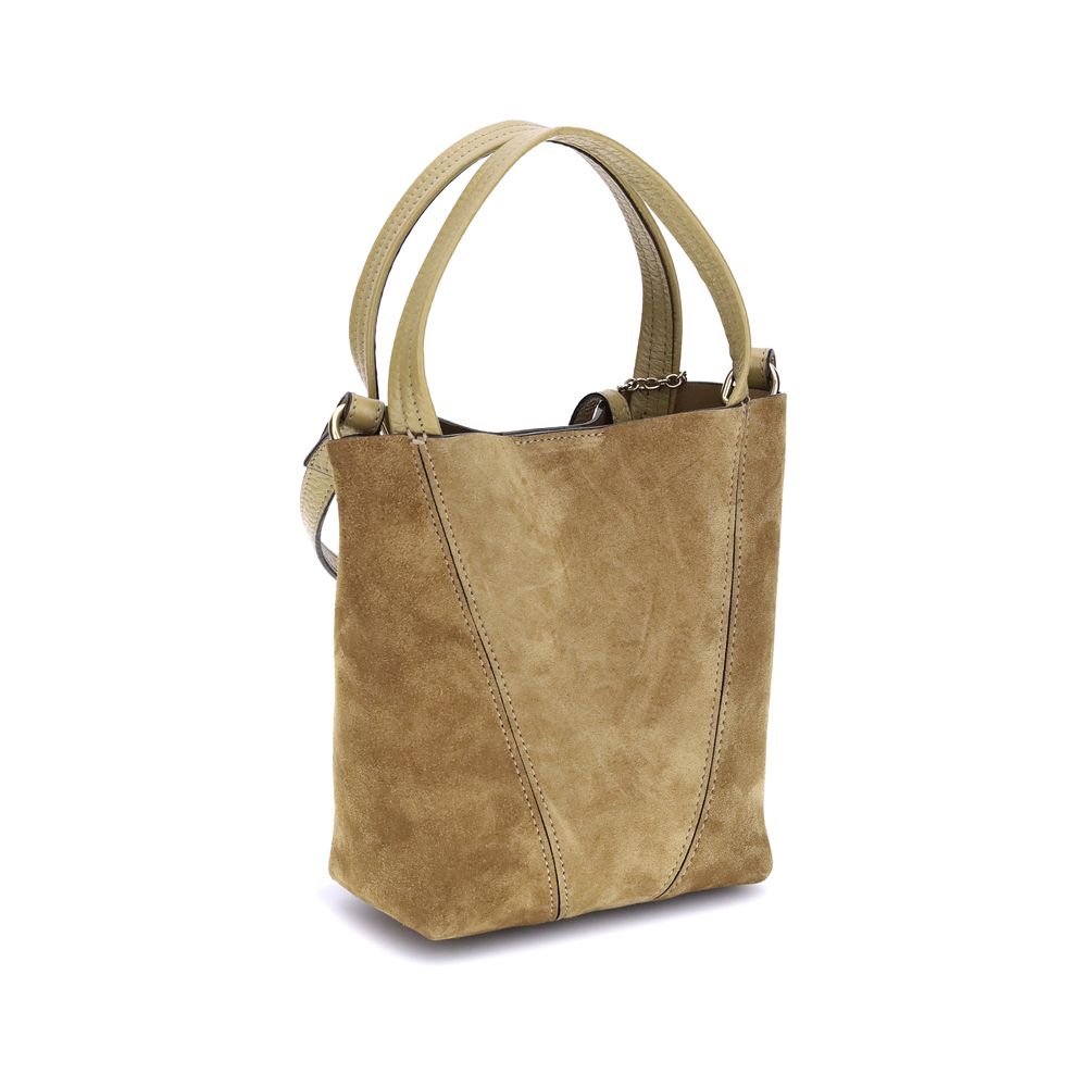 Beige Calf Leather Bos Taurus Shoulder Bag