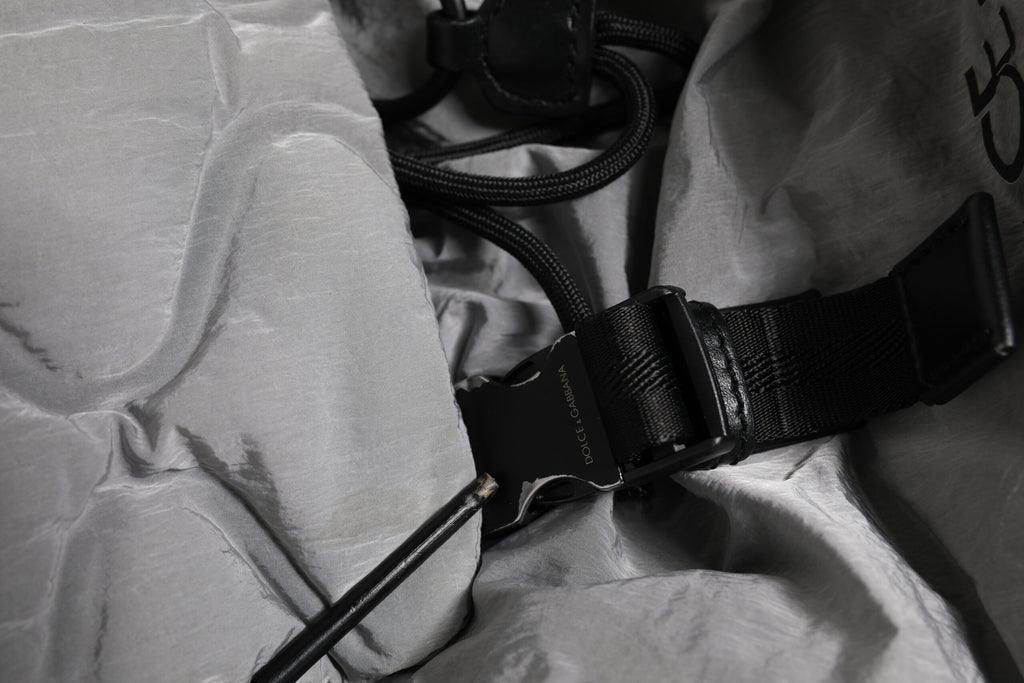 Gray Milano Print Drawstring Travel Backpack Bag