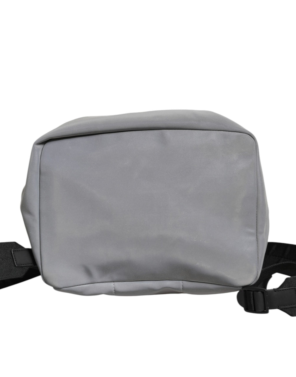 Gray Palermo Reflector Buckles Drawstring Backpack Bag