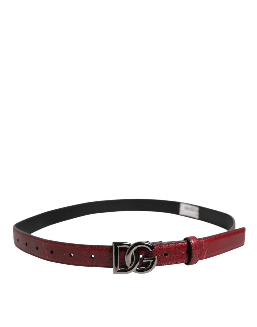 Red Classic Metal DG Logo Buckle Belt