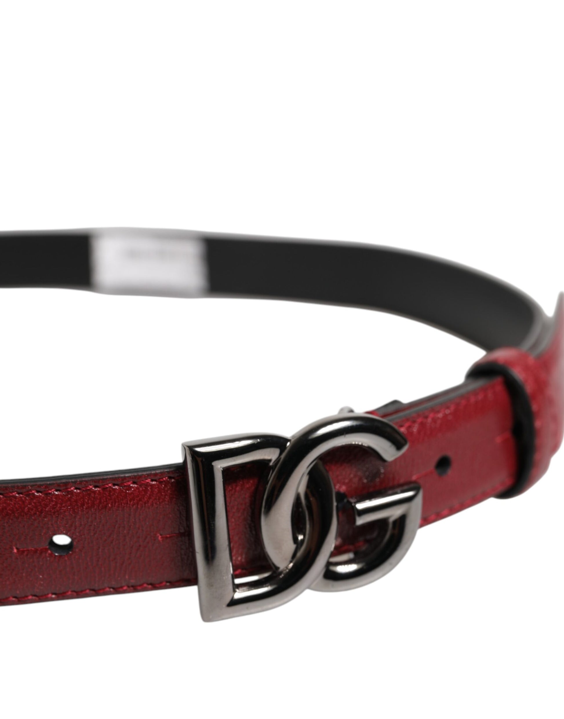 Red Classic Metal DG Logo Buckle Belt