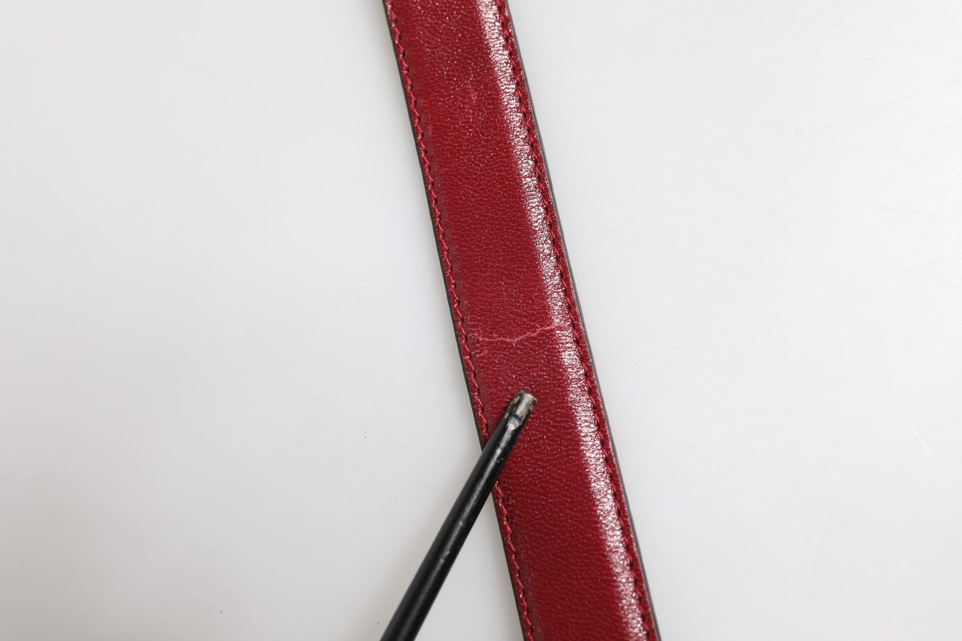 Red Classic Metal DG Logo Buckle Belt