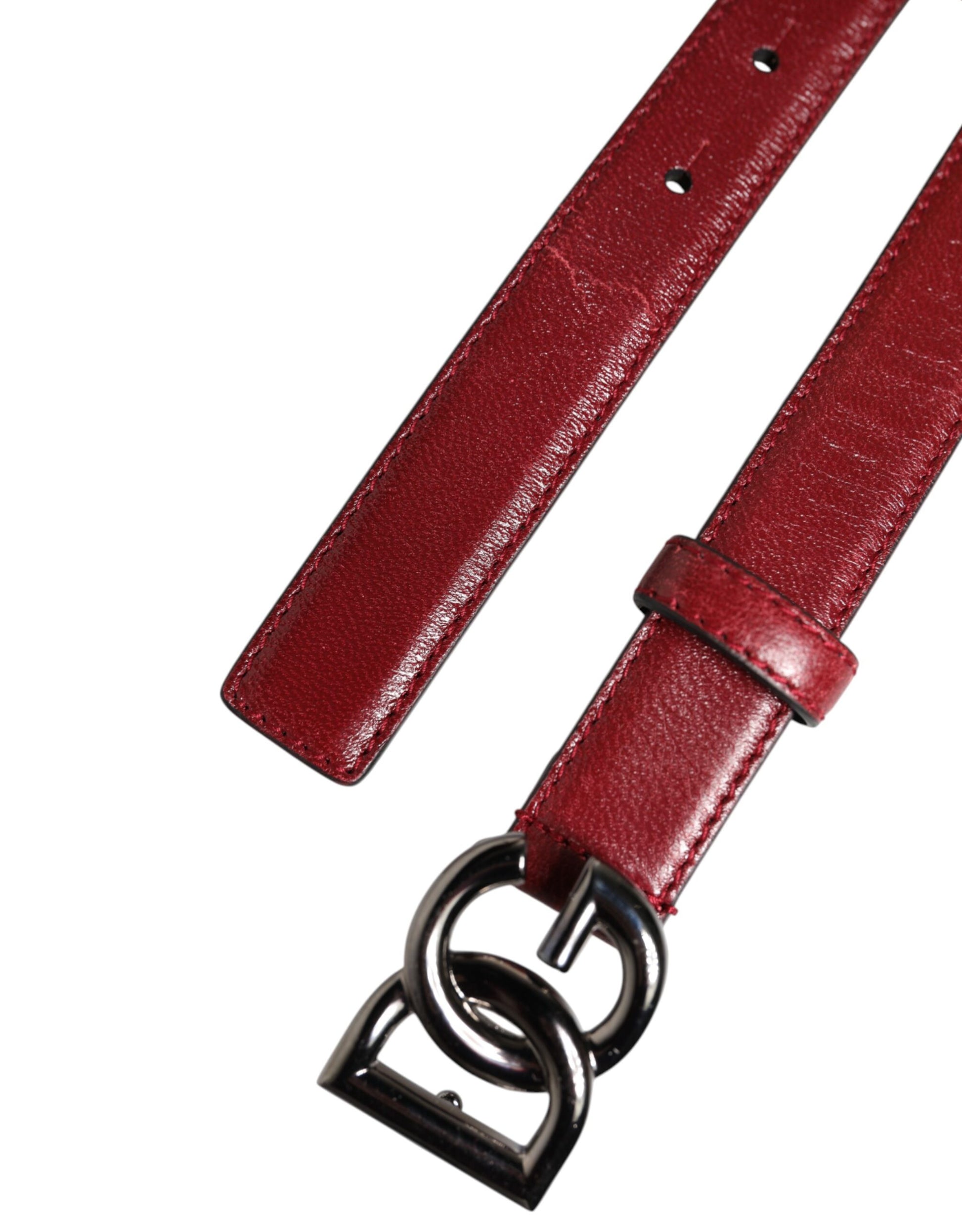 Red Classic Metal DG Logo Buckle Belt