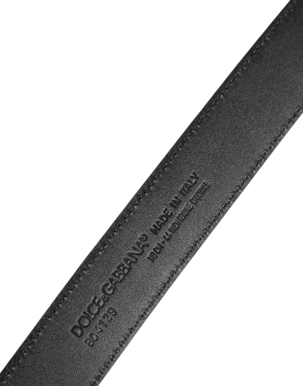 Black Leather Classic Metal DG Buckle Belt