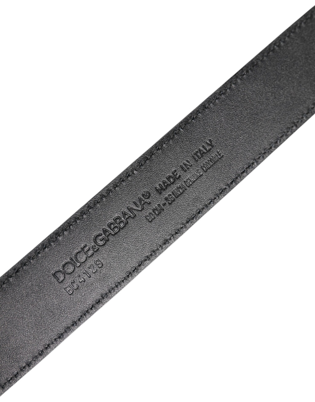 Black Leather Classic Metal DG Buckle Belt