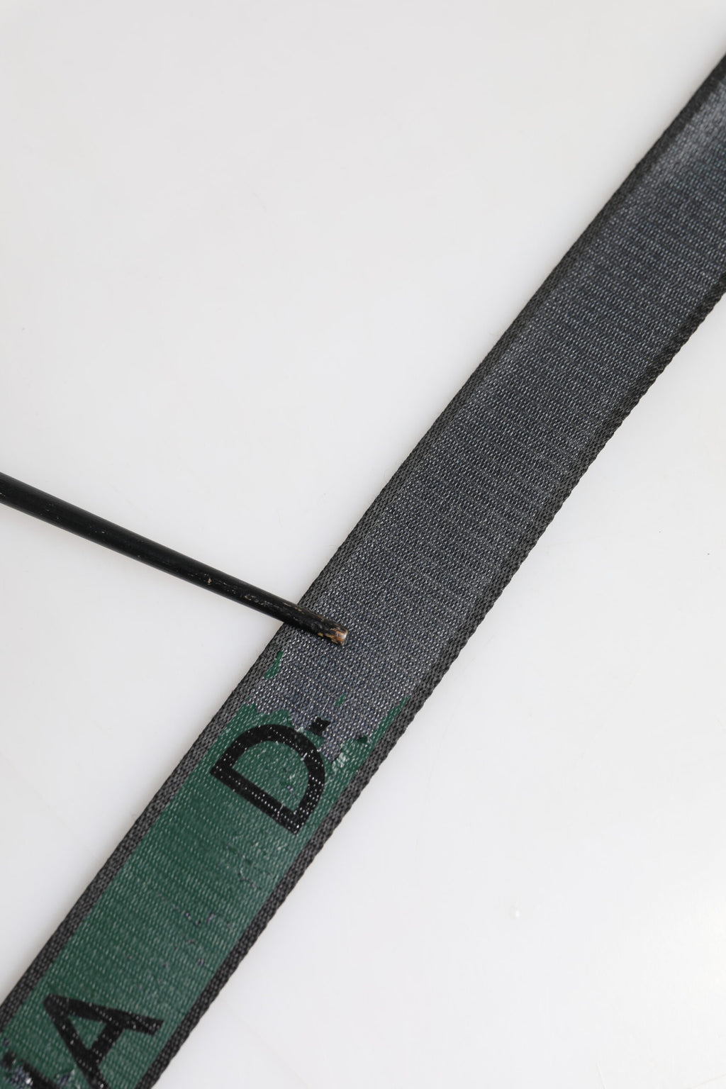 Green Black Polyester DG Logo Buckle Belt