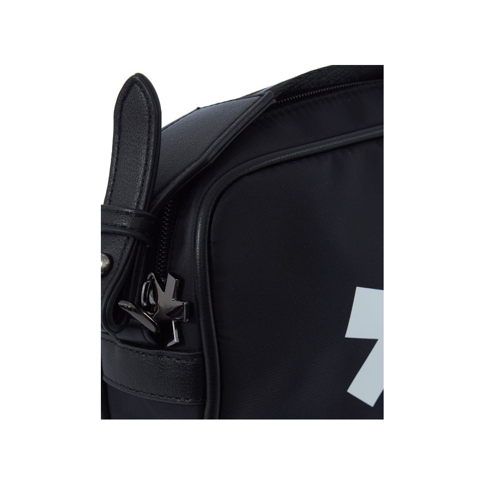 Black Polyester Women Crossbody Bag