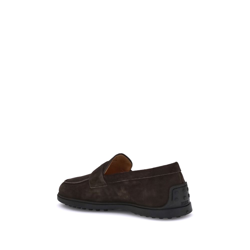 Brown Calf Leather Bos Taurus Slip-On Loafers