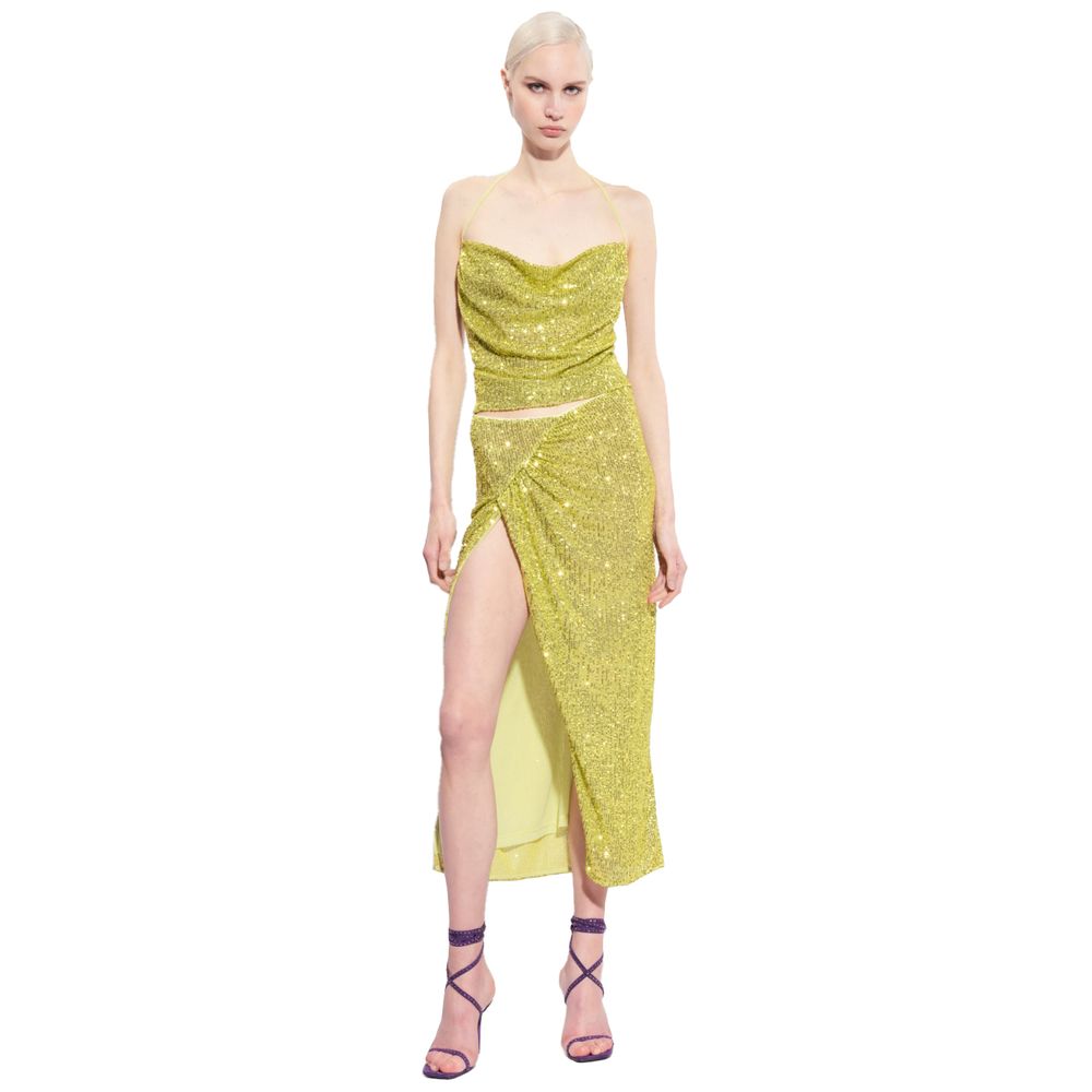 Green Polyester Women Top