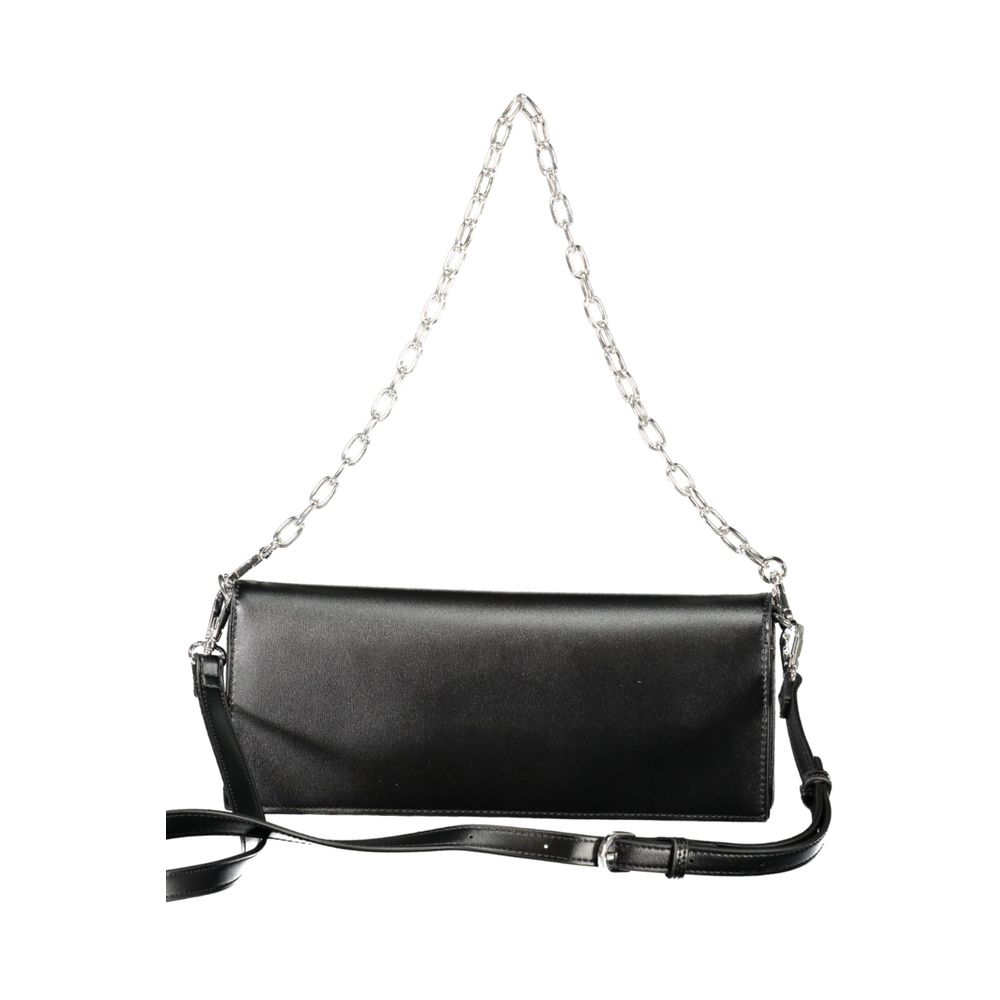 Black Polyethylene Women Handbag
