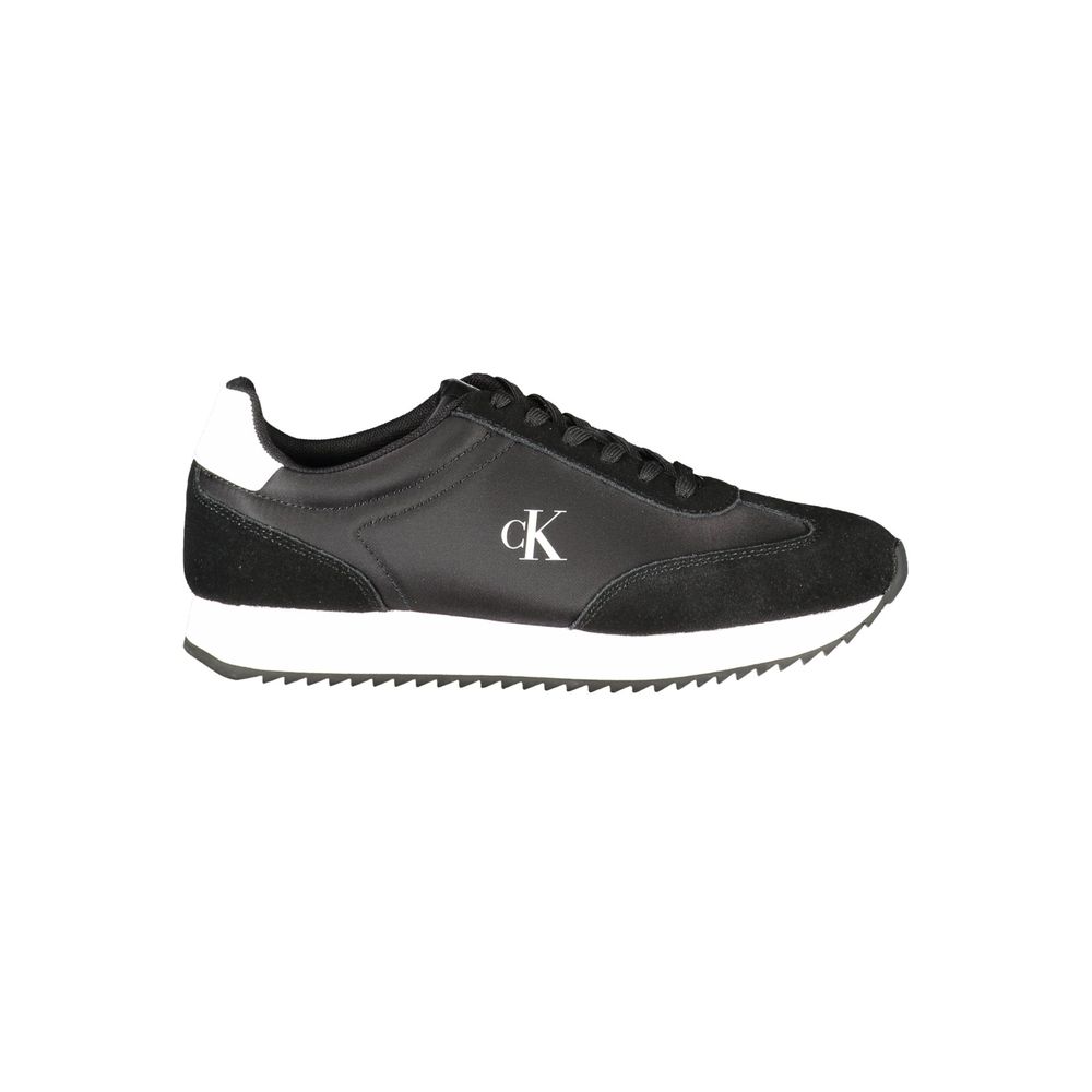 Black Leather Women Sneaker