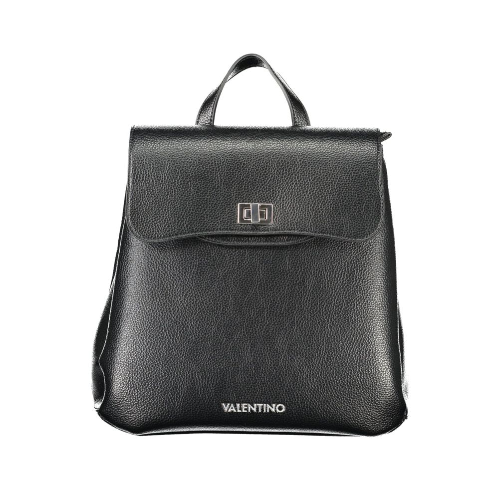 Black Polyethylene Women Backpack