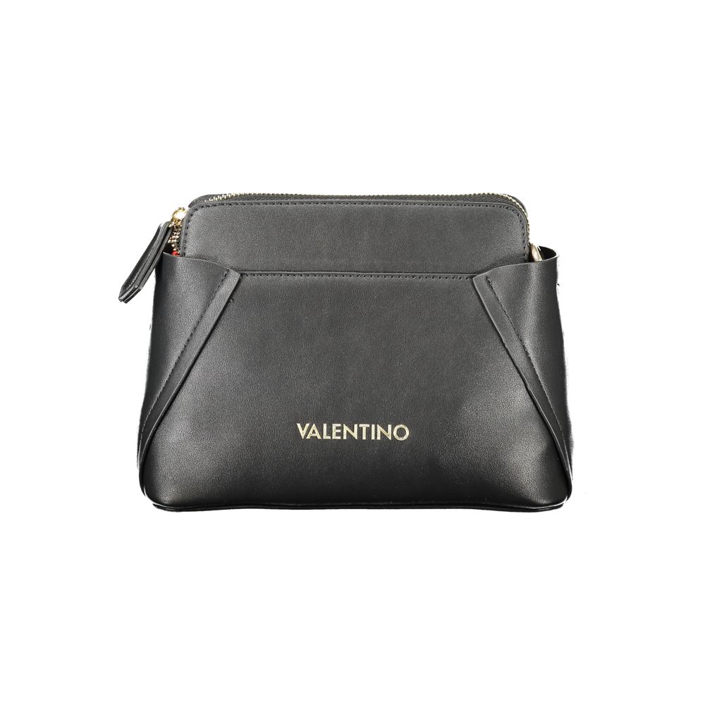 Black Polyurethane Shoulder Bag